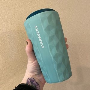 Brand New Teal Ceramic Starbucks Tumbler